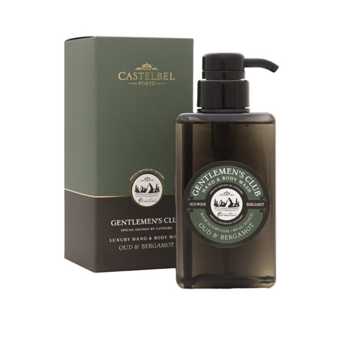 castelbel gentlemen s club oud bergamot hand body wash 450ml