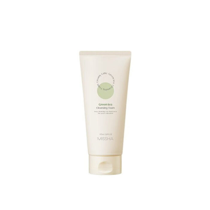 missha creamy latte cleansing foam green tea 172ml