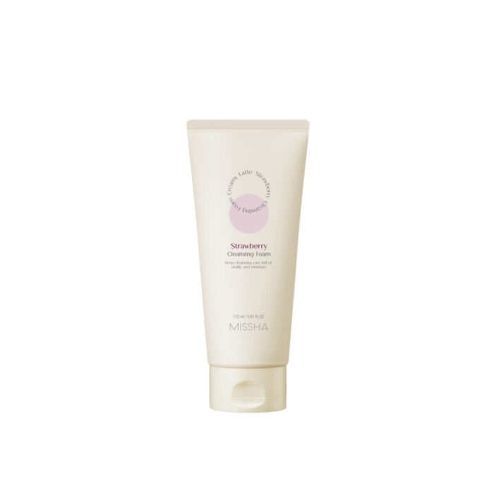 missha creamy latte cleansing foam strawberry 172ml 1