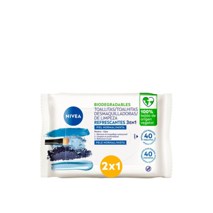 nivea biodegradable refreshing cleansing wipes