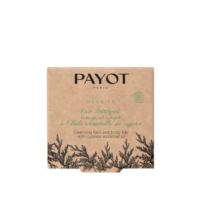 payot herbier cleansing face and body bar with cypress essential oil 85g