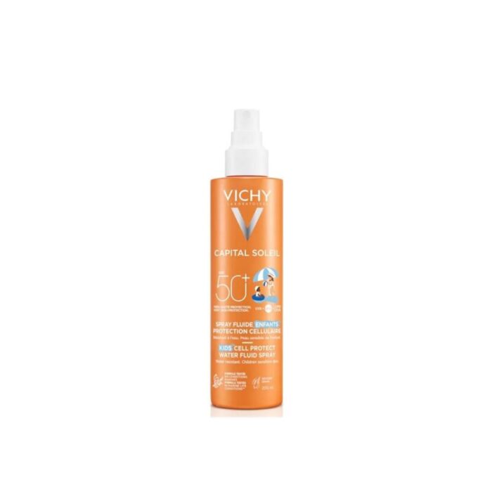 vichy capital soleil kids cell protect water fluid spray spf50 200ml 2